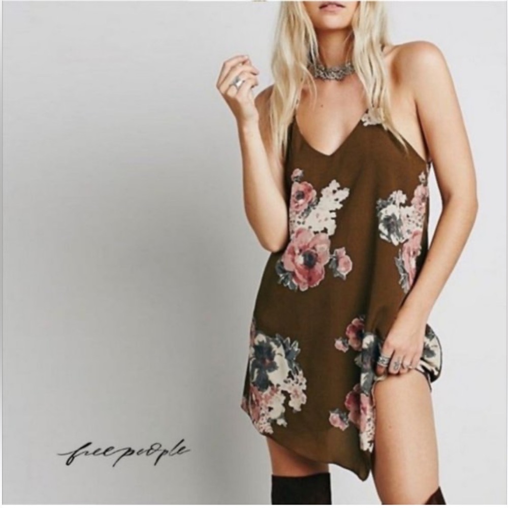 Intimately Free People Cascade Faux Wrap Slip Dress